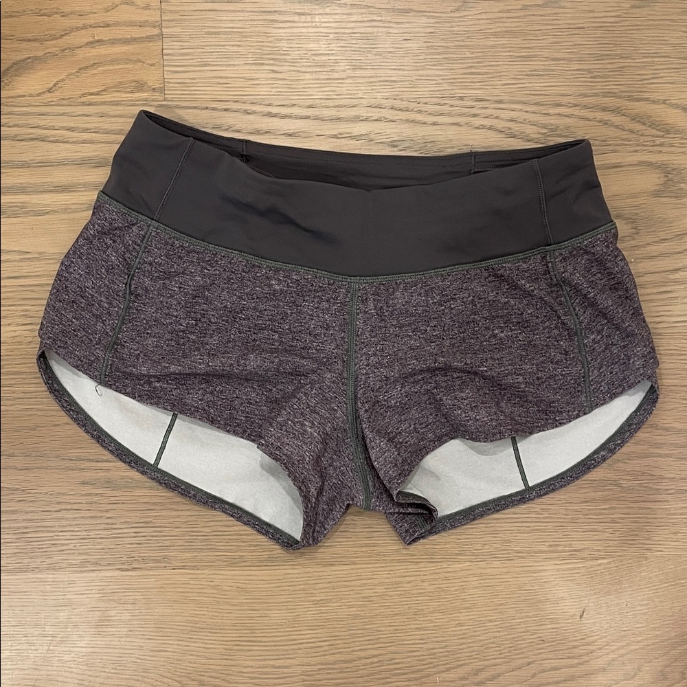 Lululemon heathered gray Speed Up shorts 2.5”